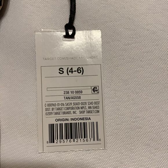 Shade & Shore Size Small one piece bathing suit w/open back & shoelace tie - Picture 5 of 6